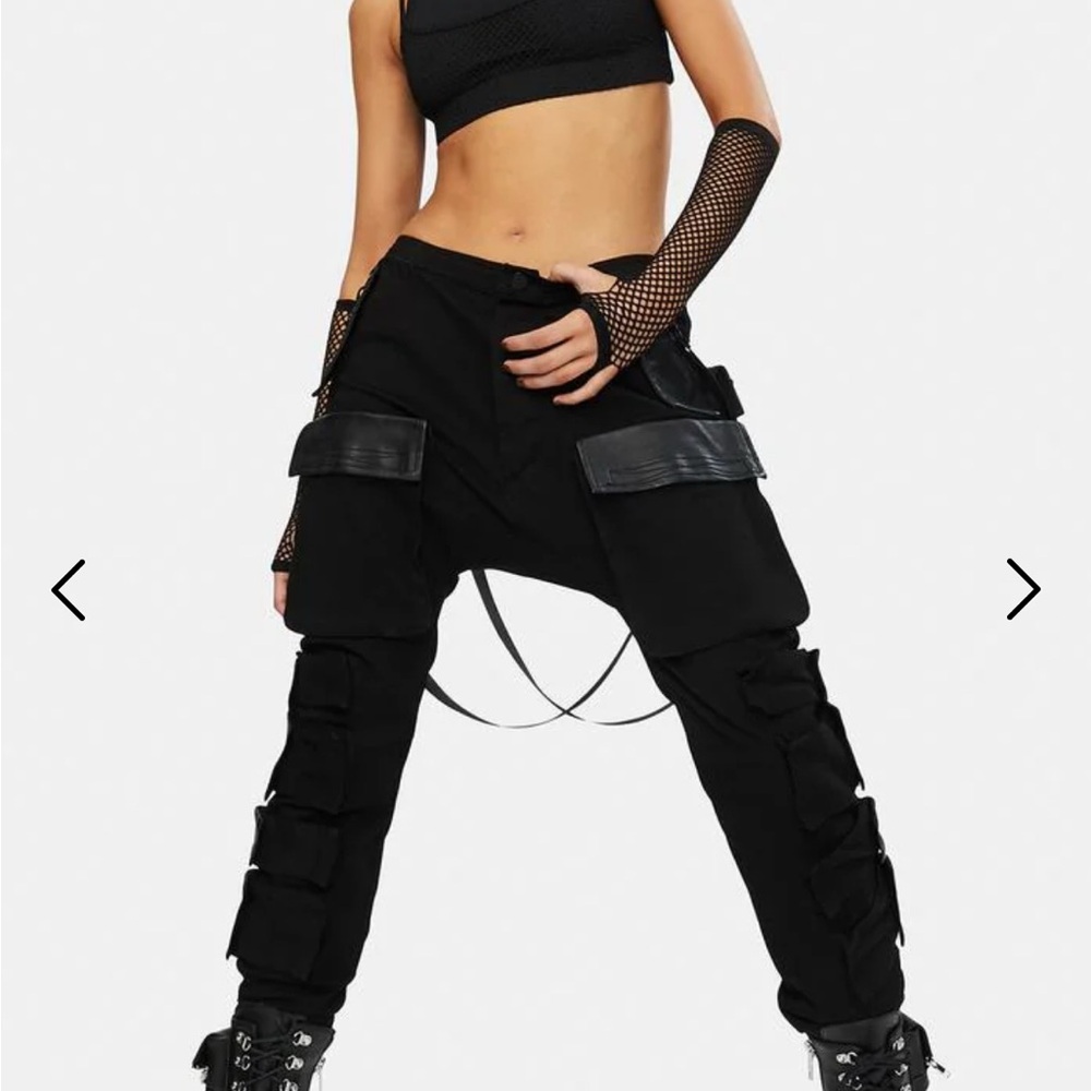Dollskill Black Cargo Pants